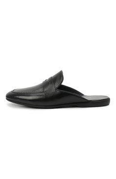 Мужского кожаные домашние туфли FARFALLA черного цвета, арт. G13 | Фото 3 (Материал внутренний: Натуральная кожа; Мужское Кросс-КТ: тапочки-обувь)