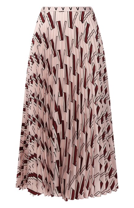 Женская шелковая юбка VALENTINO бежевого цвета по цене 0 руб., арт. TB3RA5K454R | Фото 1