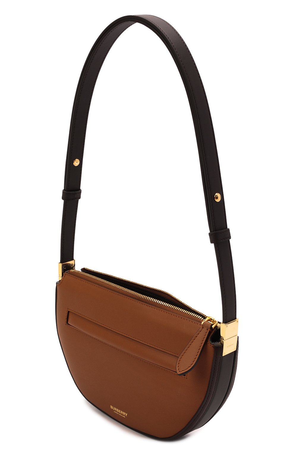Женская сумка olympia mini BURBERRY коричневого цвета, арт. 8051488 | Ф�ото 5 (Сумки-технические: Сумки через плечо; Материал: Натуральная кожа; Размер: mini; Ремень/цепочка: На ремешке)
