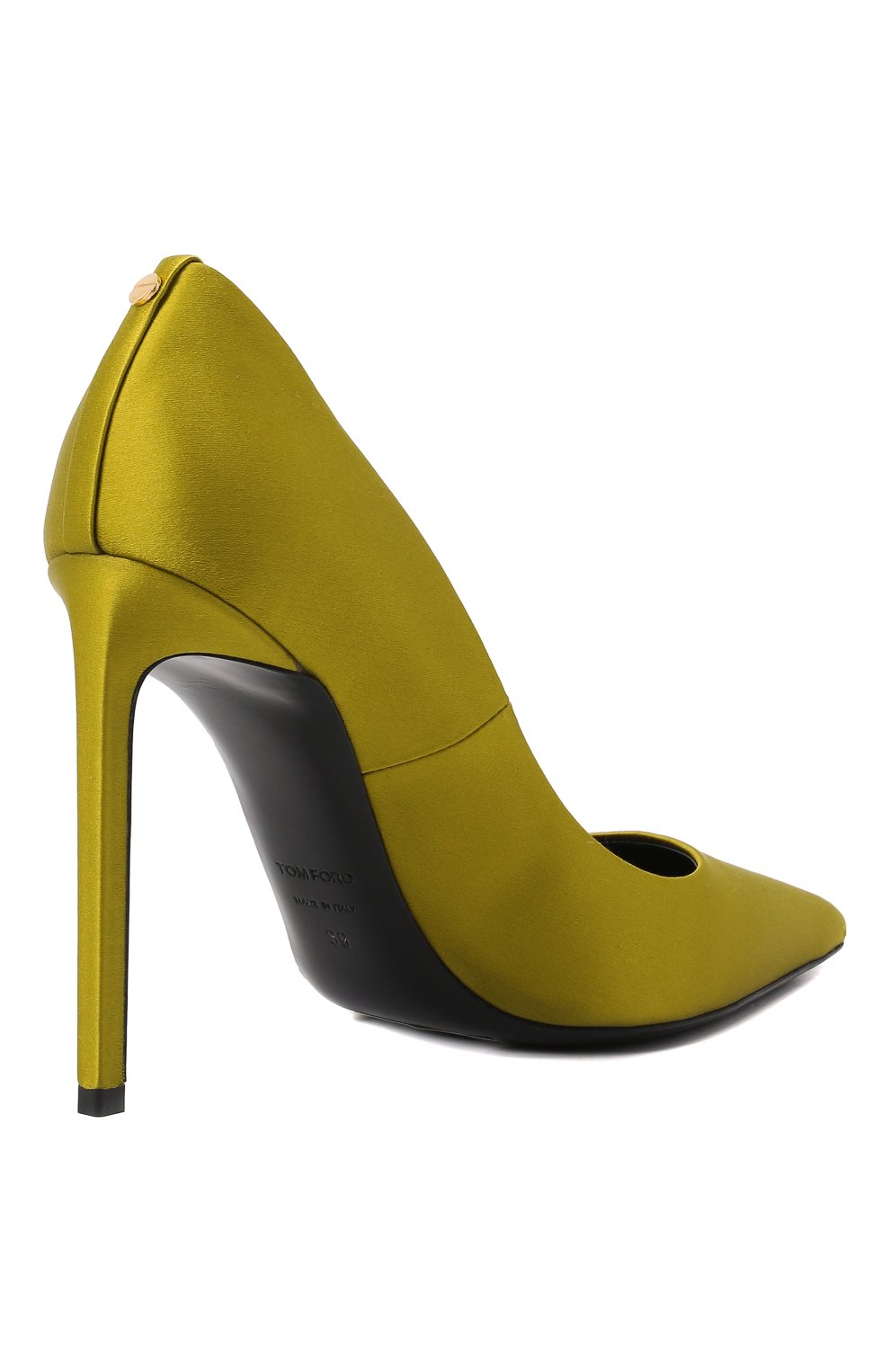 Женские текстильные туфли t-screw TOM FORD светло-зеленого цвета, арт. W2325T-STA | Фото 5 (Материал внешний: Текстиль; Каблук высота: Высокий; Материал внутренний: Натуральная кожа; Материал сплава: Проставлено; Каблук тип: Шпилька; Подошва: Плоская)