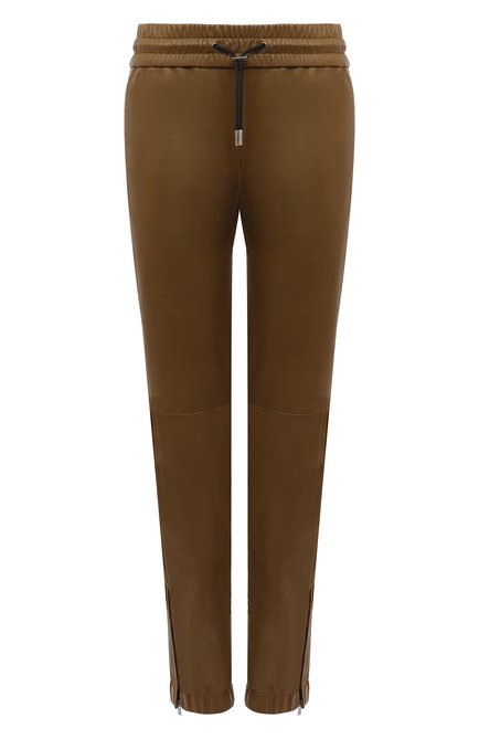 Женские кожаные брюки SAINT LAURENT бежевого цвета по цене 350500 руб., арт. 664622/Y50A2 | Фото 1
