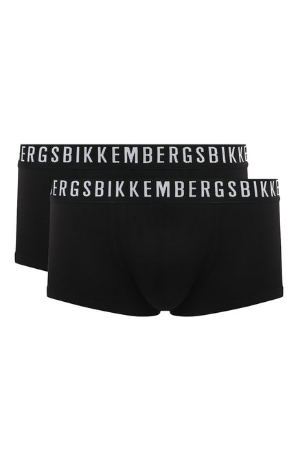 Мужские комплект из двух боксеров DIRK BIKKEMBERGS черного цвета, арт. BKK1UTR02BI | Фото 1 (Нос: Не проставлено; Материал внешний: Хлопок; Материал сплава: Проставлено)