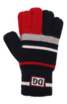 Детские шерстяные перчатки DOLCE & GABBANA разноцветного цвета, арт. LBKA66/JBVE4 | Фото 1 (Материал: Текстиль, Шерсть; Материал сплава: Проставлено; Нос: Не проставлен о)