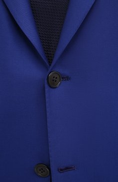 Мужской шерстяной костюм KITON синего цвета, арт. UA81/6N23 | Фото 6 (Материал внешний: Шерсть; Рукава: Длинные; Костюмы М: Однобортный; Региональные ограничения белый список (Axapta Mercury): RU; Стили: Классический; Материал подклада: Купро)