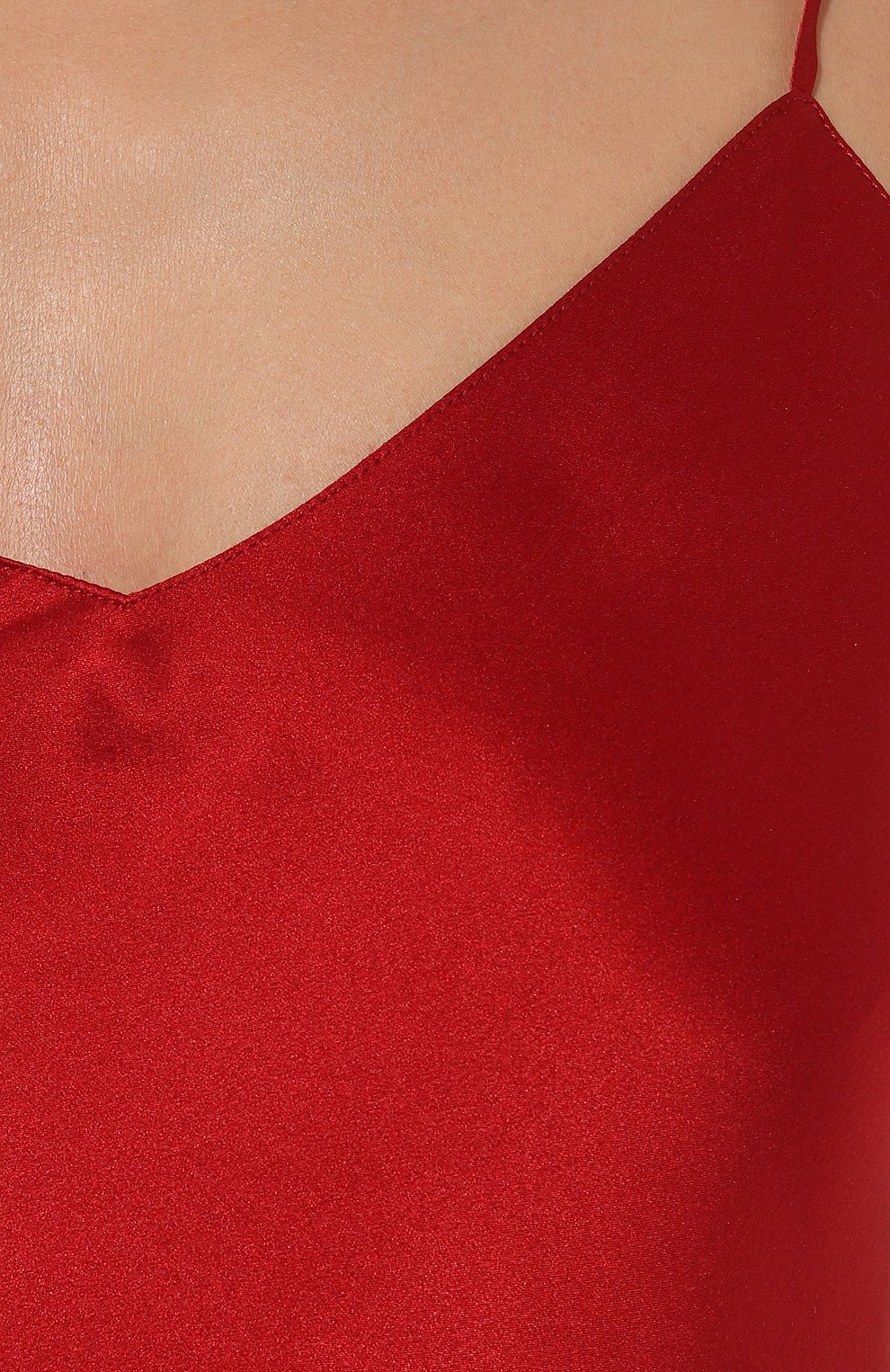Женская шелковый топ LUNA DI SETA красного цвета, арт. VLST08005 | Фото 5 (Материал внешний: Шелк; Женское Кросс-КТ: Топы; Материал сплава: Проставлено; Нос: Не проставлено)
