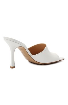 Женские кожаные мюли the stretch BOTTEGA VENETA белого цвета, арт. 610538/VBSF0 | Фото 4 (Каблук высота: Высокий; Материал внутренний: Натуральная кожа; Региональные ограничения белый список (Axapta Mercury): RU; Каблук тип: Шпилька; Подошва: Плоская; толщина подошвы: 0,8; ширина носка стельки: 8, 8,5; высота каблука: 9,3, 9,6)