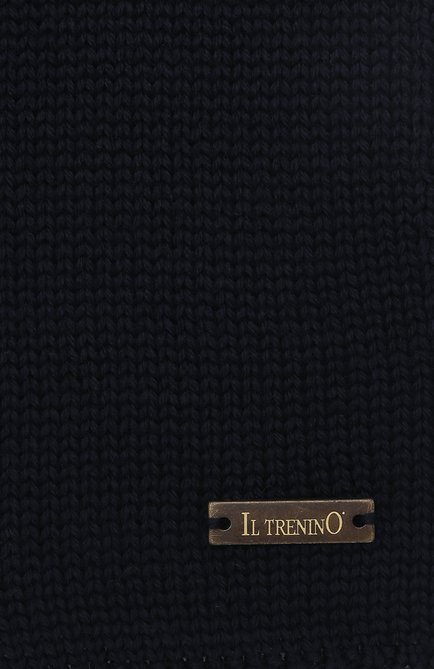 Детский шерстяной шарф IL TRENINO темно-синего цвета, арт. 20 4030/LS | Фото 2 (Материал: Шерсть, Текстиль; Региональные ограничения белый список (Axapta Mercury): RU)