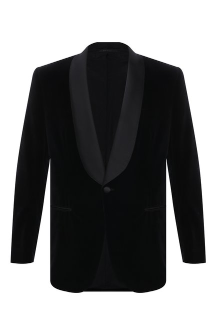 Мужской хлопковый пиджак BRIONI черного цвета по цене 469500 руб., арт. REQJ0M/P0041/VIRGILI0 | Фото 1