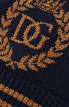 Мужская кашемировая шапка DOLCE & GABBANA синего цвета, арт. GXB83T/JAW3D | Фото 3 (Материал: Текстиль, Кашемир, Шерсть; Кросс-КТ: Трикотаж)