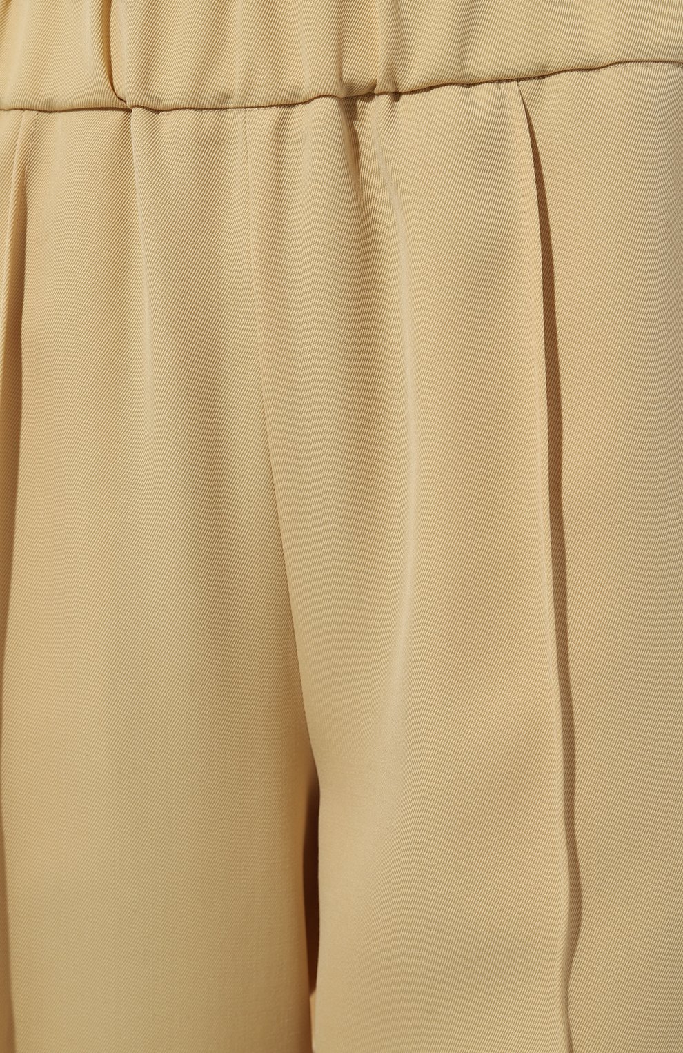 Женские шерстяные брюки JIL SANDER желтого цвета, арт. J02KA0011/J40103 | Фото 5 (Силуэт Ж (брюки и джинсы): Широкие; Материал внешний: Шерсть; Длина (брюки, джинсы): Стандартные; Женское Кросс-КТ: Брюки-одежда; Материал сплава: Проставлено; Драгоценные камни: Проставлено; Стили: Минимализм)