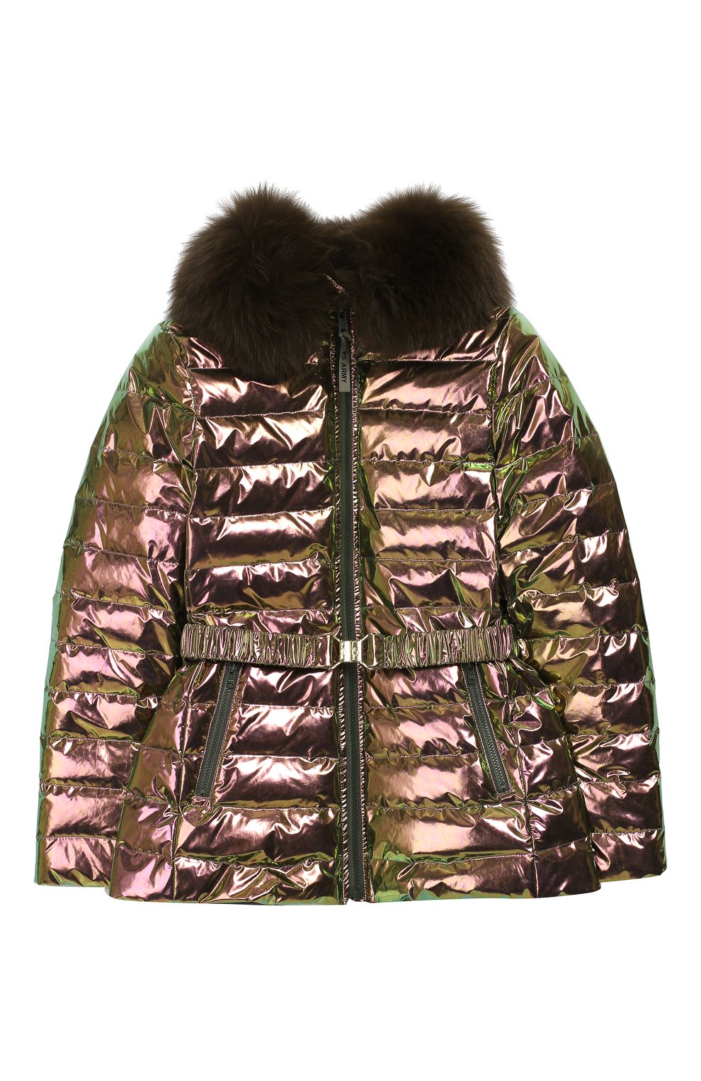 Куртка с меховой отделкой Yves Salomon Enfant