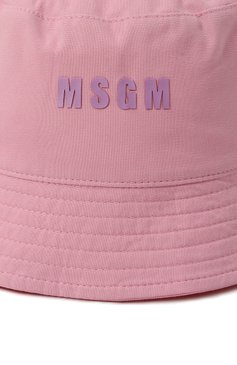 Детская панама MSGM KIDS розового цвета, арт. MS029390 | Фото 3 (Материал: Текстиль, Синтетический материал; Материал сплава: Проставлено; Нос: Не проставлено)