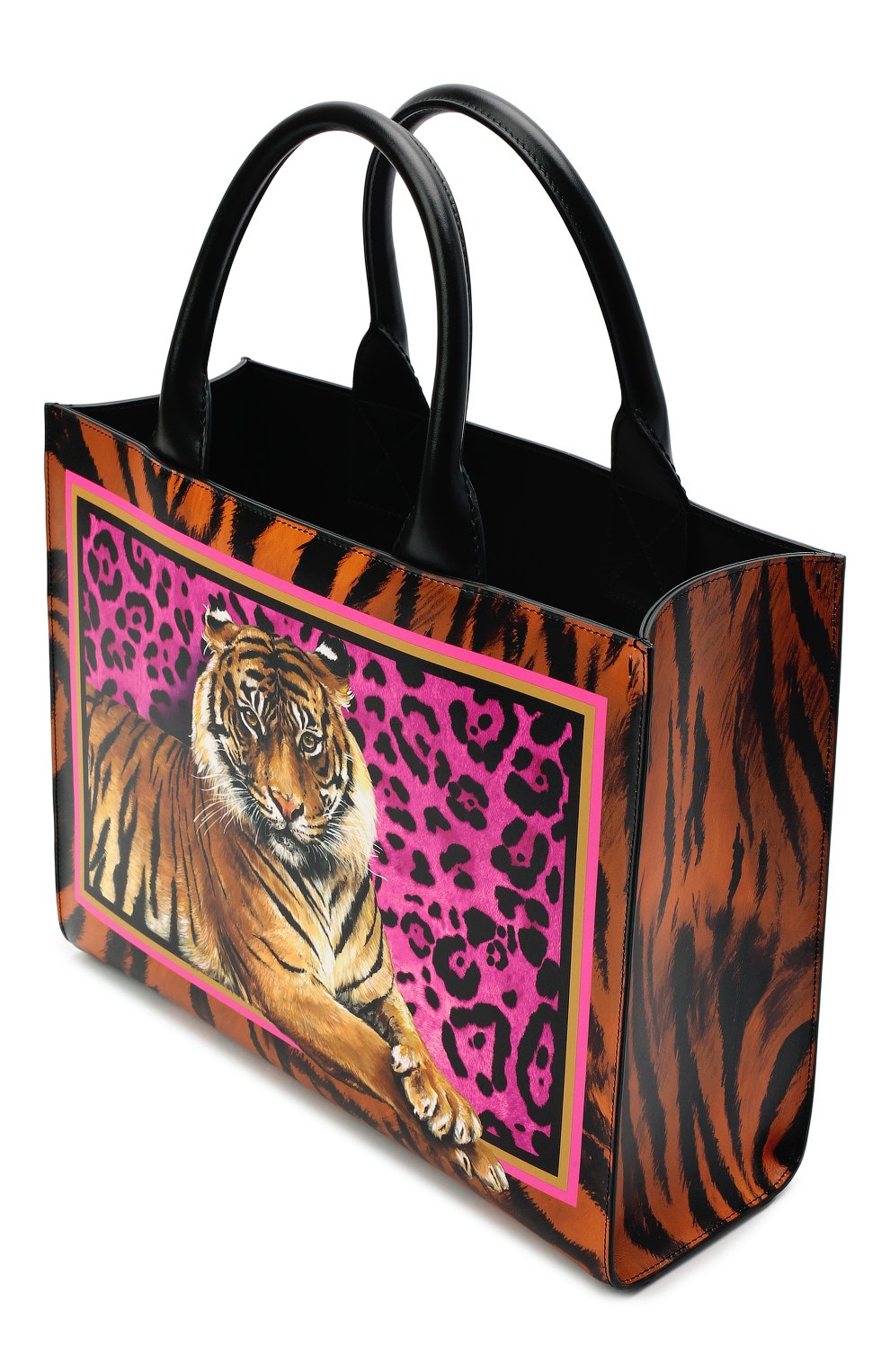 Женский сумка-тоут dg daily DOLCE & GABBANA разноцветного цвета, арт. BB7023/B5937 | Фото 5 (Сумки-технические: Сумки-шопперы; Материал: Натуральная кожа; Размер: large)