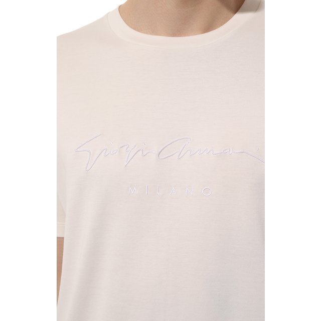 Хлопковая футболка Giorgio Armani  6GSM90/SJRQZ Фото 5