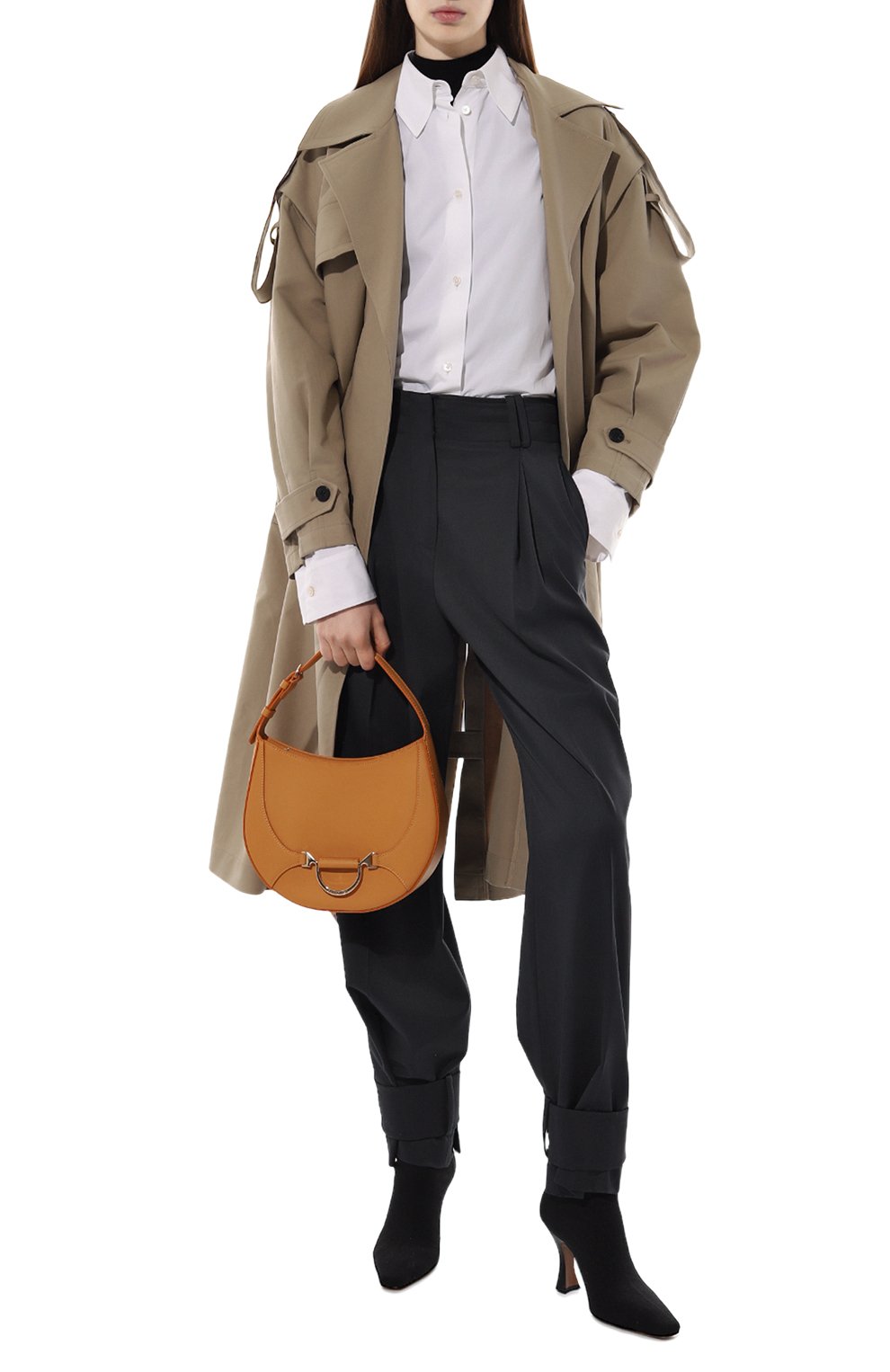 Женская сумка 110 small BORBONESE светло-коричневого цвета, арт. 923021 | Фото 7 (Сумки-технические: Сумки top-handle; Материал: Натуральная кожа)