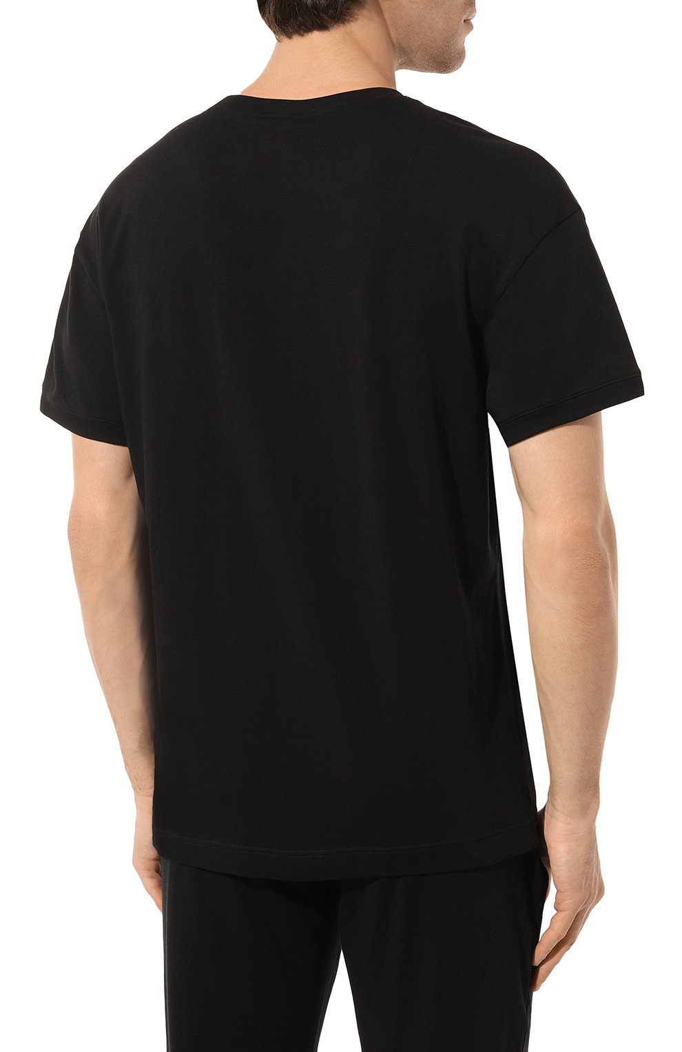 Хлопковая футболка BOSS 50478931, цвет чёрный, размер 52 - фото 4