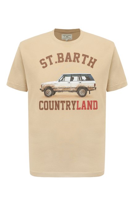 Мужская хлопковая футбол ка MC2 SAINT BARTH кремвого цвета по цене 10500 руб., арт. STBM/ARN0TT/10803E | Фото 1