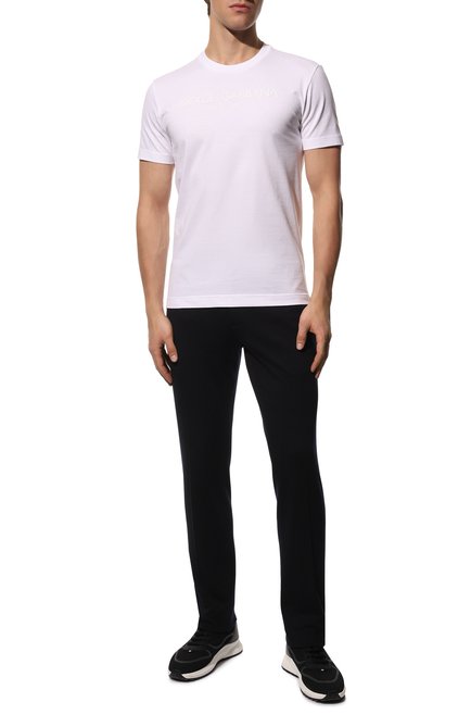 Мужская хлопковая футболка DOLCE & GABBANA белого цвета, арт. G8PQ0Z/HU7MA | Фото 2