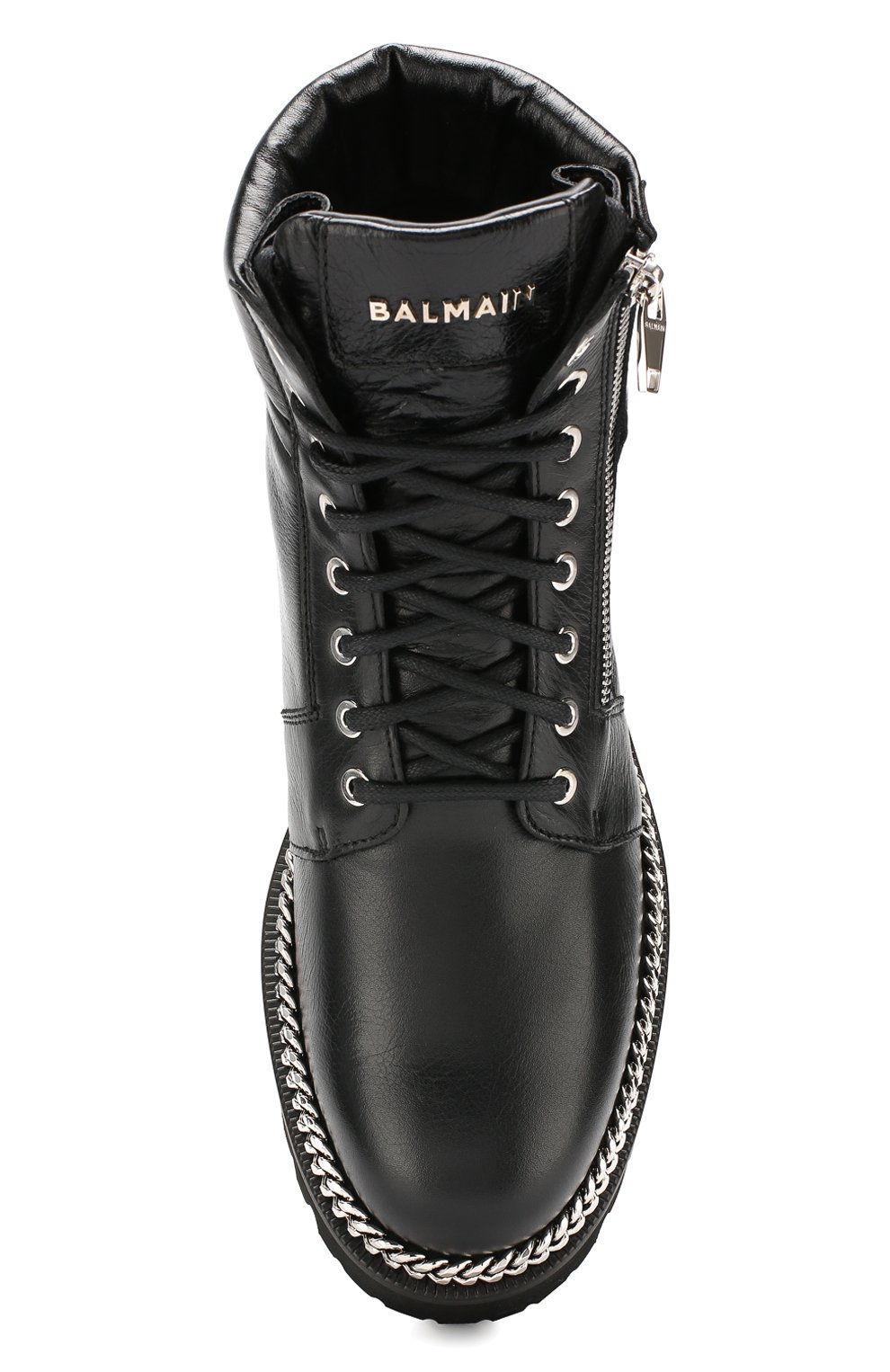 Женские черные кожаные ботинки army BALMAIN купить в интернет-магазине ЦУМ,арт. SN1C153/LG0D
