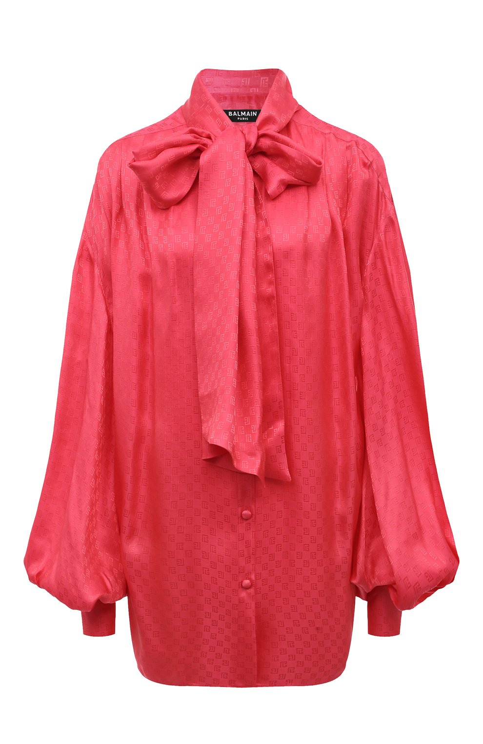 Женская фуксия блузка из шелка и вискозы BALMAIN купить в интернет ...