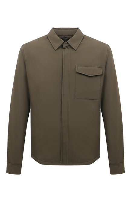 Мужская куртка-рубашка MUST хаки цвета по цене 153500 руб., арт. DUEVILLE | Фото 1