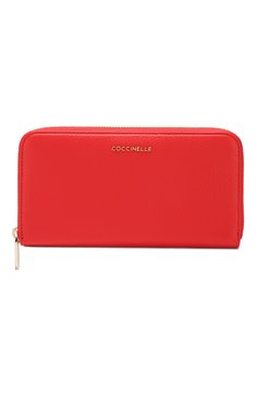 Женские кожаный кошелек COCCINELLE красного цвета, арт. E2 EW5 11 04 01 | Фото 1 (Материал: Натуральная кожа; Статус проверки: Проверено, Проверена категория; Застежка: Молния)