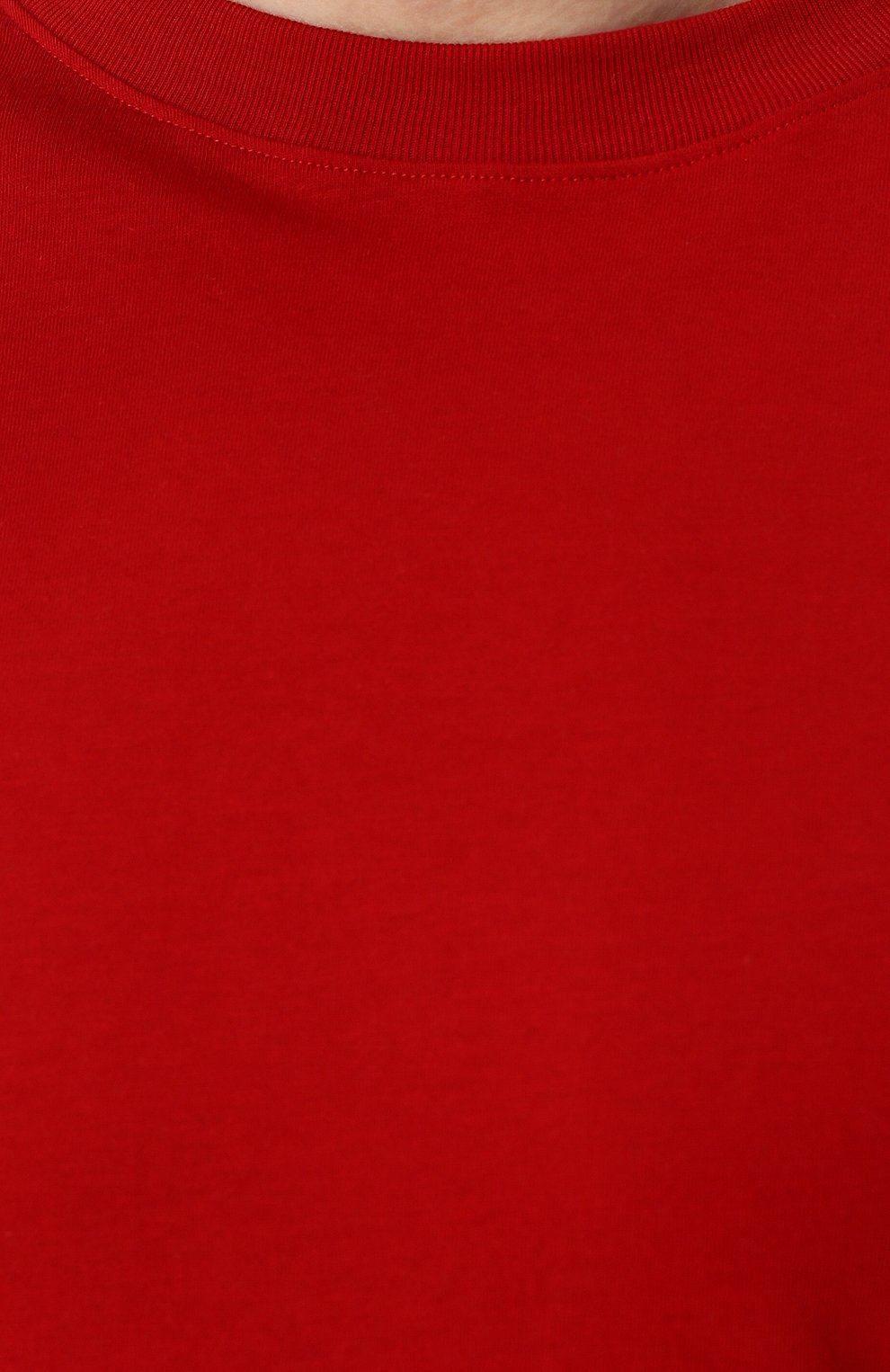 Мужская хлопковая футболка VALENTINO красного цвета, арт. QV3MG08Y3LE | Фото 5 (Принт: Без принта; Рукава: Короткие; Длина (для топов): Стандартные; Материал сплава: Проставлено, Проверено; Материал внешний: Хлопок; Статус проверки: Проверено, Проверена категория; Драгоценные камни: Проставлено; Вырез: Круглый; Стили: Кэжуэл)
