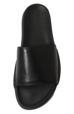 Мужские кожаные шлепанцы GIORGIO ARMANI черного цвета, арт. X2P085/XF575 | Фото 6 (Материал внутренний: Натуральная кожа)
