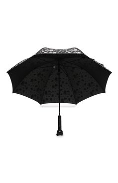Женский зонт-трость MOSCHINO черного цвета, арт. 8045-63AUT0 | Фото 3 (Тематический товар: Teddy Bear; Материал: Текстиль, Синтетический материал, Металл)