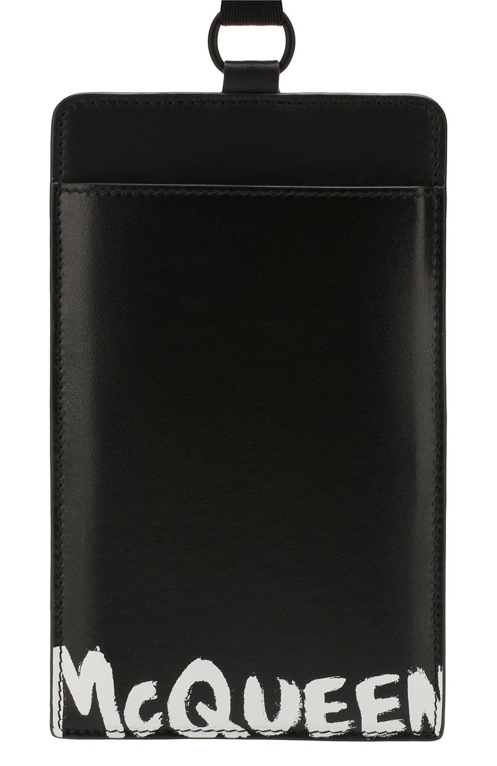Кожаный чехол для iphone ALEXANDER MCQUEEN черного цвета, арт. 602153/1NT2B | Фото 1 (Женское Кросс-КТ: Кожа iPhone; Материал: Натуральная кожа)