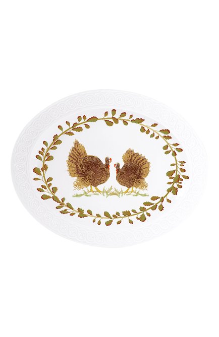 Блюдо louvre thanksgiving BERNARDAUD белого цвета, арт. G202/20252 | Фото 1 (Статус проверки: Проверена категория; Интерьер_коллекция: Louvre White; Ограничения доставки: fragile-2)