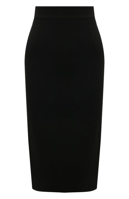 Женская юбка из вискозы DOLCE & GABBANA черного цвета, арт. F4CPNT/FUGKF | Фото 1 (Длина Ж (юбки, платья, шорты): Миди; Материал внешний: Вискоза; Материал сплава: Проставлено; Драгоценные камни: Проставлено; Женское Кросс-КТ: Юбка-карандаш, Юбка-одежда; Стили: Гламурный)