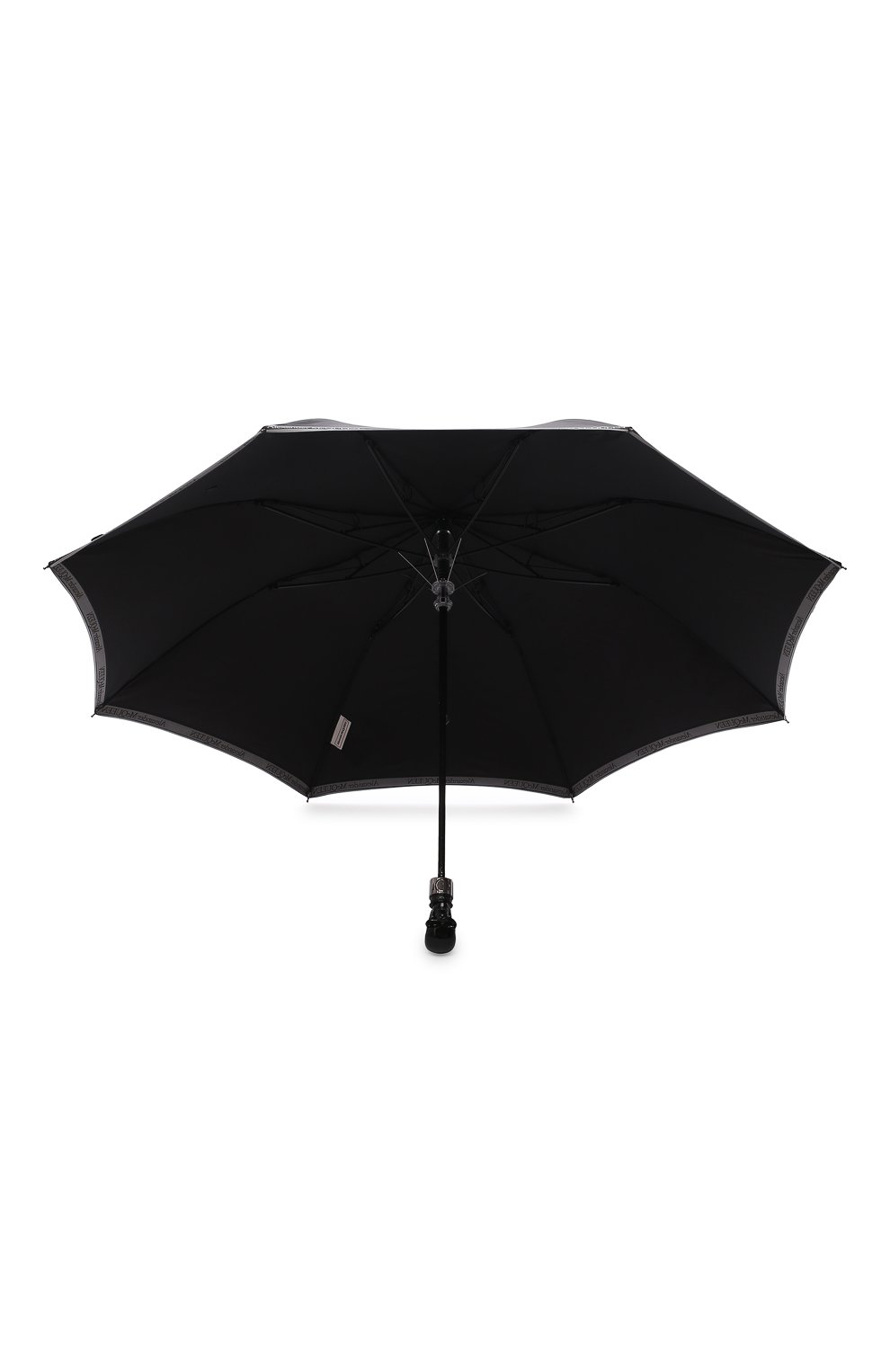 Мужской складной зонт ALEXANDER MCQUEEN черного цвета, арт. 557708/4D49Q | Фото 3 (Материал: Текстиль, Синтетический материал, Металл)