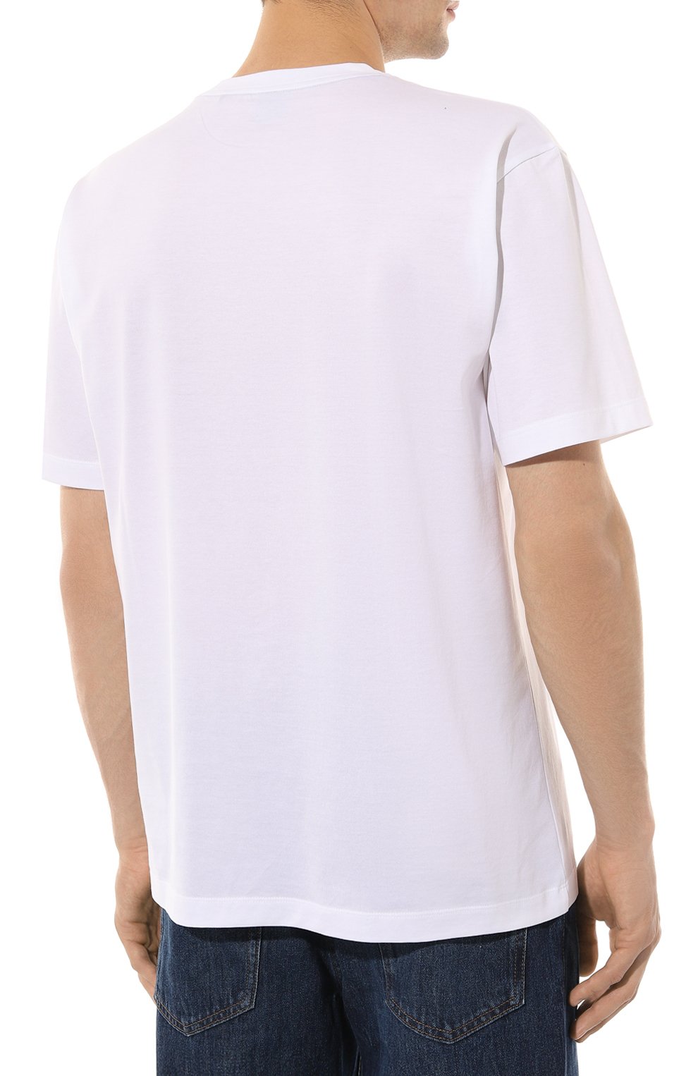 Хлопковая футболка BOSS 50494977, цвет белый, размер 52 - фото 4
