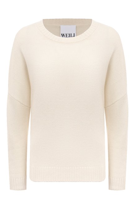 Женский кашемировый пуловер WEILL кремвого цвета по цене 44300 руб., арт. 199013 | Фото 1
