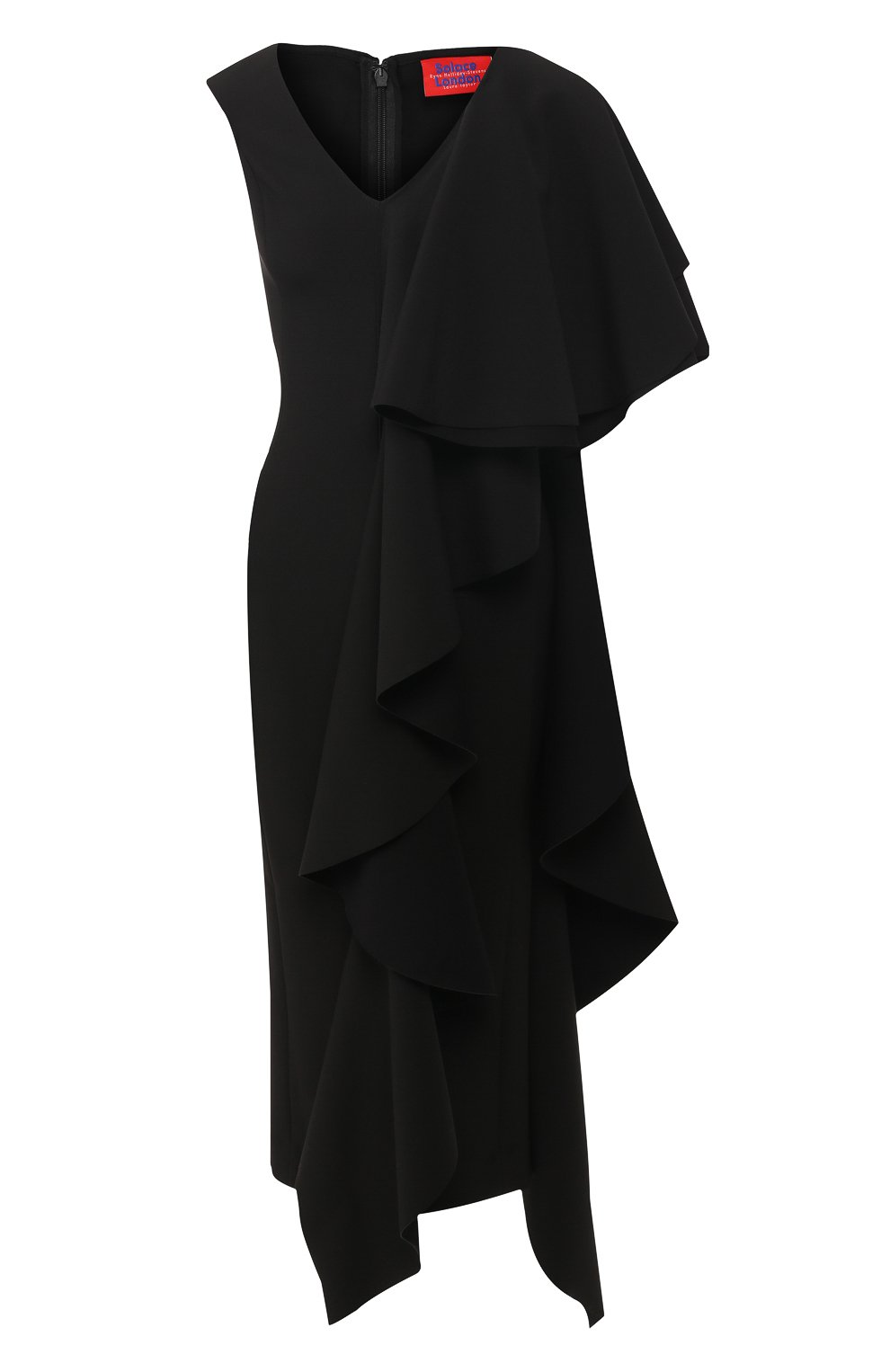 Платье с оборкой Solace черного цвета