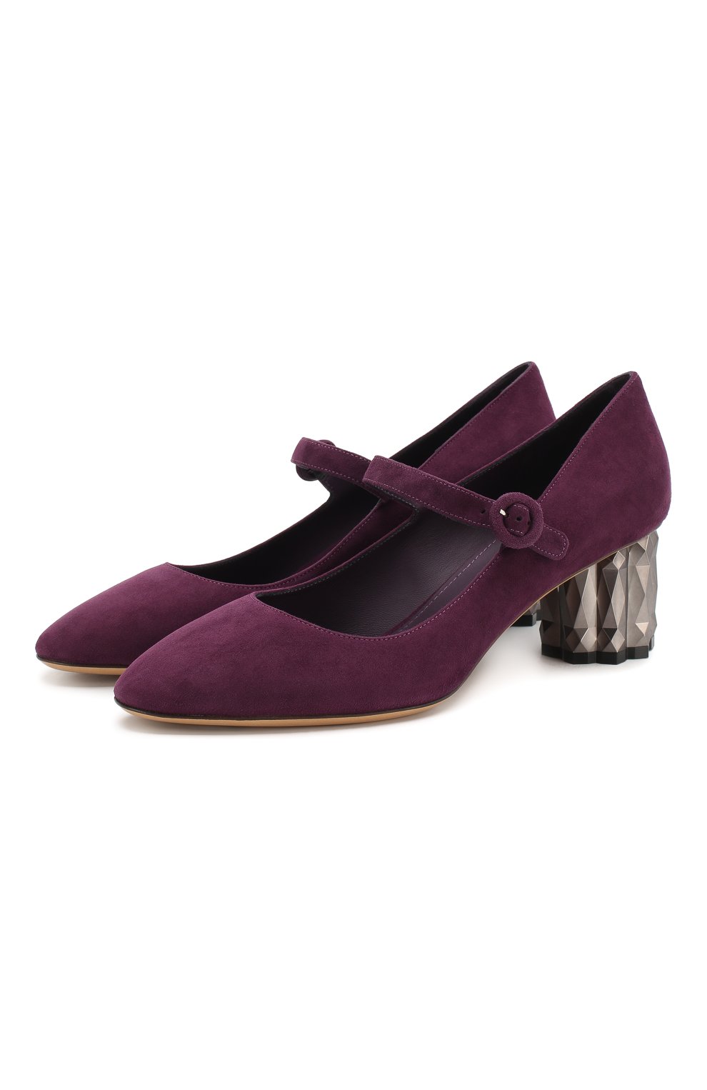 Женские фиолетовые замшевые туфли mary jane SALVATORE FERRAGAMO купить ...