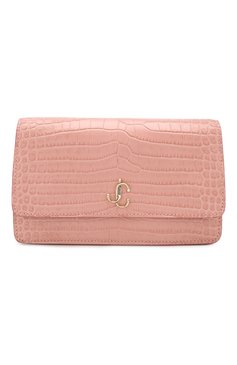 Женская поясная сумка varenne JIMMY CHOO светло-розового цвета, арт. VARENNE BELT BAG/CCJ | Фото 1 (Материал: Натуральная кожа; Стили: Классический; Размер: mini)