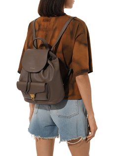 Женский рюкзак beat COCCINELLE темно-коричневого цвета, арт. E1 MF6 14 01 01 | Фото 2 (Размер: medium; Материал: Натуральная кожа; Материал сплава: Проставлено; Драгоценные камни: Проставлено; Стили: Кэжуэл)