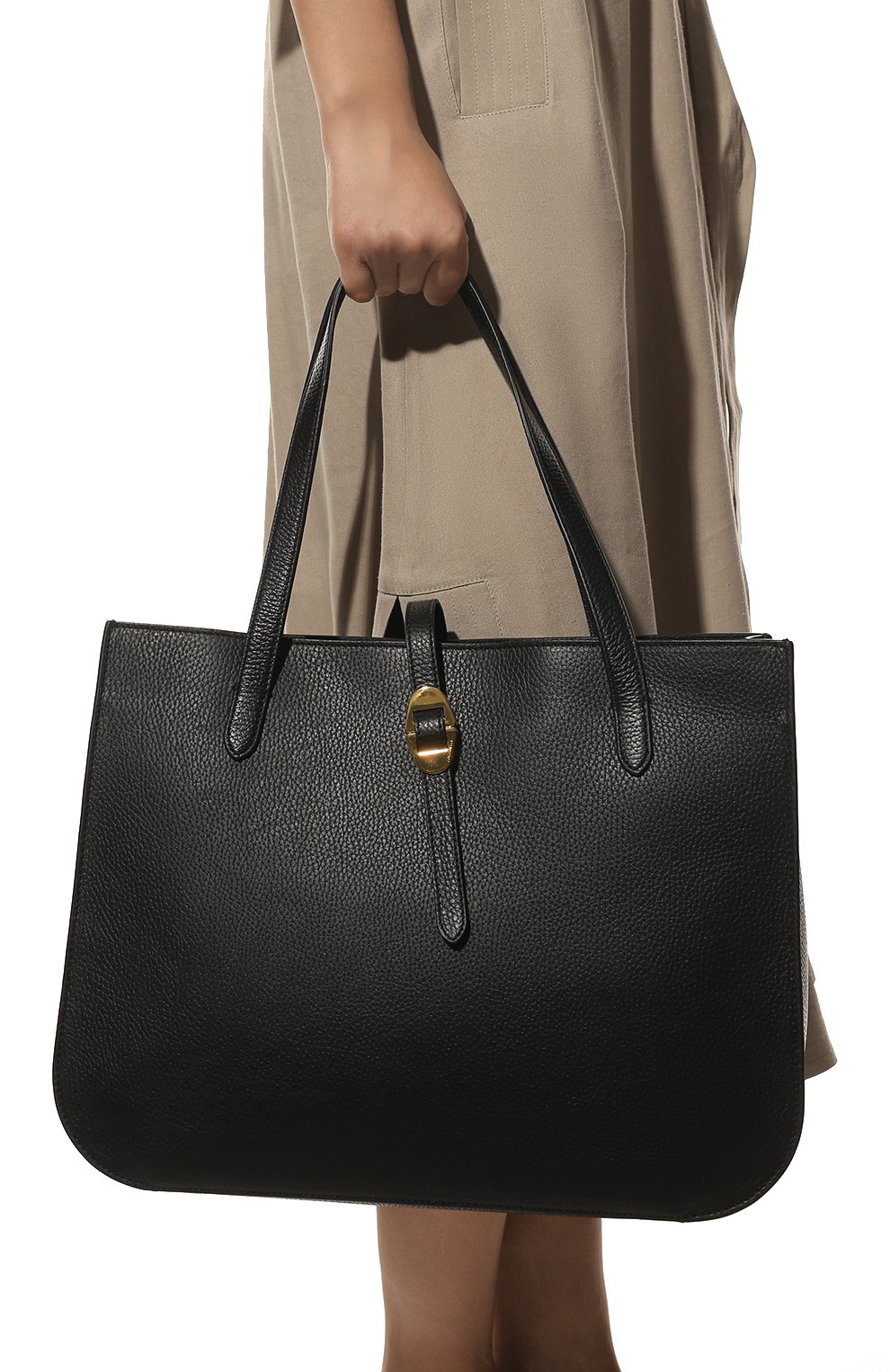 Женский сумка-тоут cosima COCCINELLE черного цвета, арт. E1 L2A 11 02 01 | Фото 2 (Сумки-технические: Сумки-шопперы; Материал: Натуральная кожа; Размер: large)