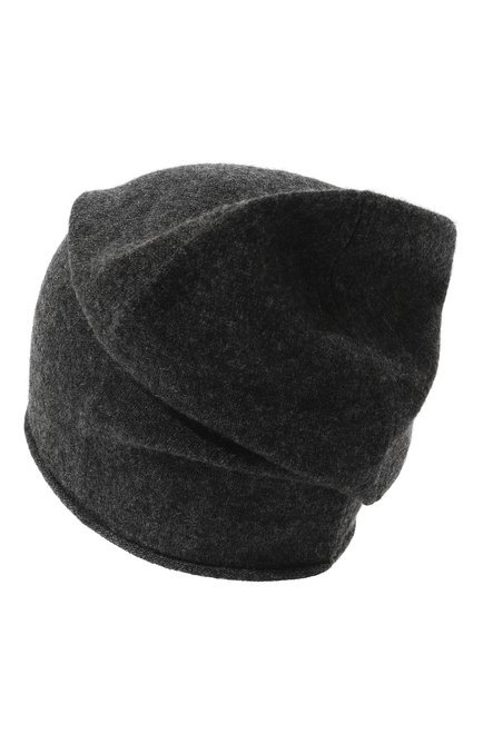 Мужская кашемировая шапка FTC темно-серого цвета, арт. 008-2095 | Фото 2 (Материал: Шерсть, Кашемир, Текстиль; Кросс-КТ: Трикотаж)