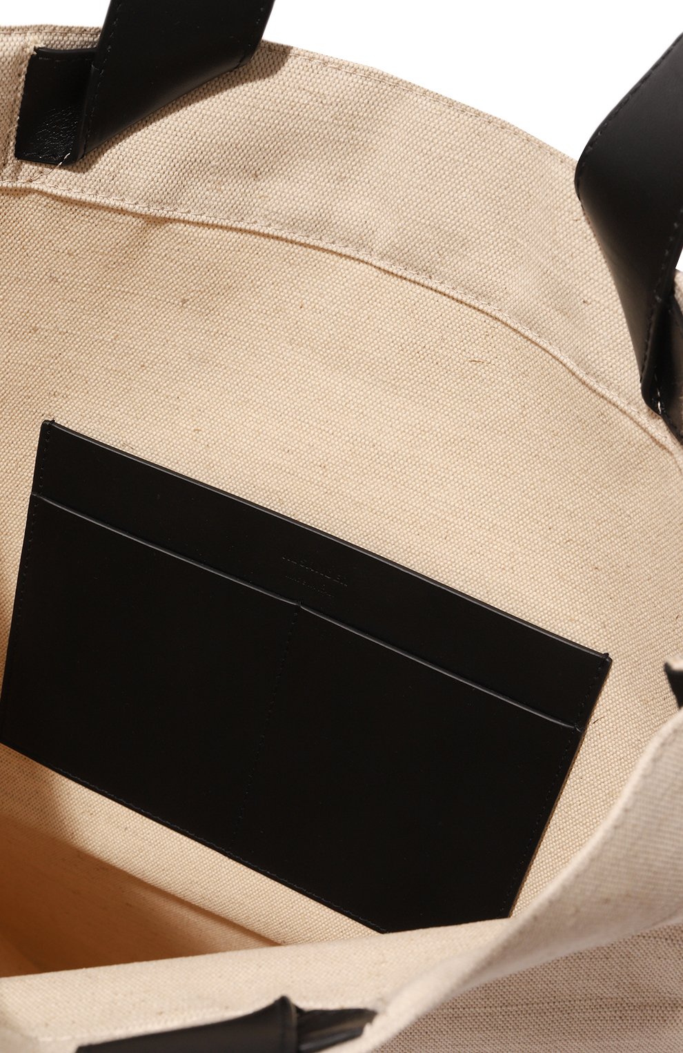 Женский сумка-шопер JIL SANDER кремвого цвета, арт. J25WC0004-P4917 | Фото 5 (Сумки-технические: Сумки-шопперы; Материал сплава: Проставлено; Материал: Текстиль; Драгоценные камни: Проставлено; Размер: large)