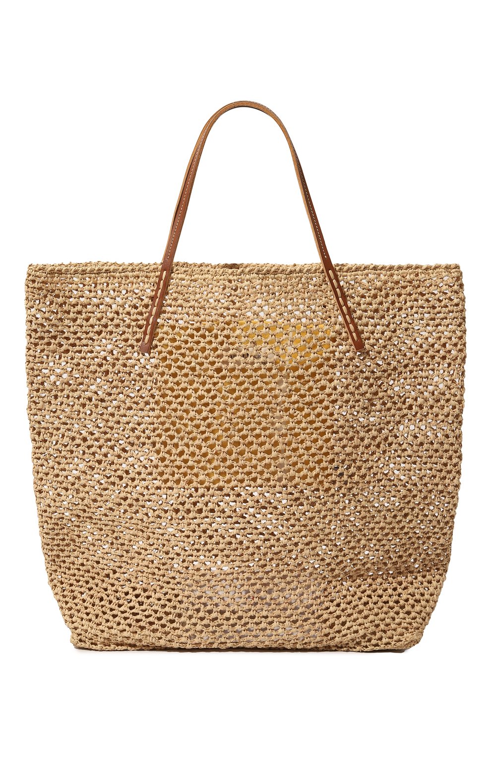 Женская сумка SANS-ARCIDET светло-бежевого цвета, арт. BEBY BAG LACY-C/L | Фото 1 (Материал сплава: Проставлено; Материал: Растительное волокно; Драгоценные камни: Проставлено; Размер: large)