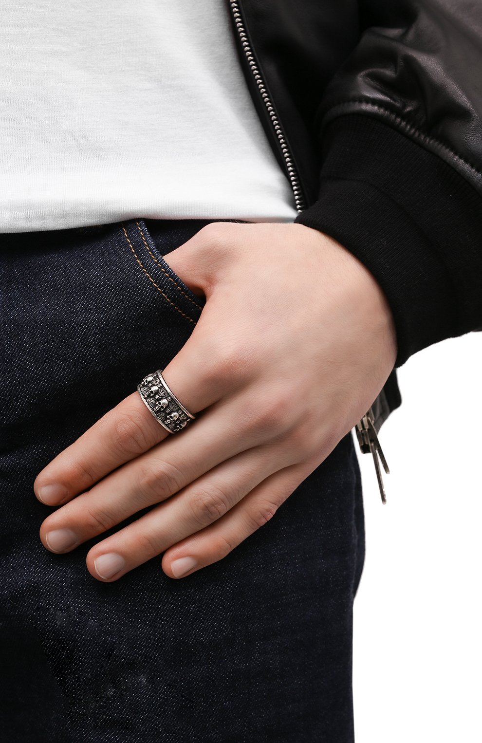 Мужское серебряное кольцо jolly roger GL JEWELRY серебряного цвета, арт. M700004-S97-01 | Фото 2 (Материал: Серебро)