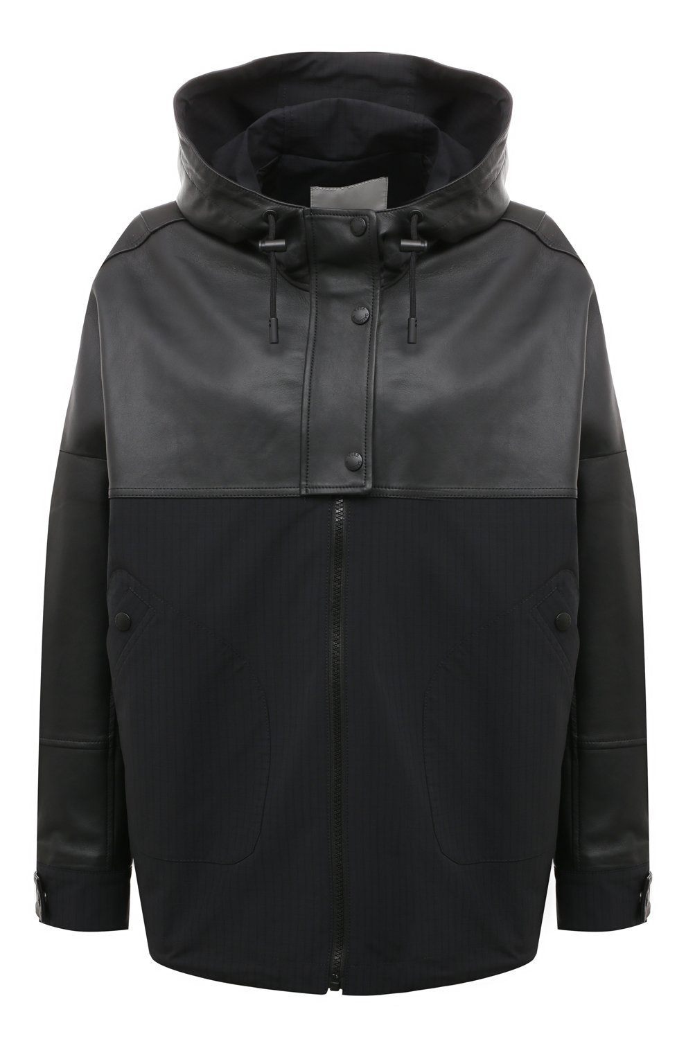 Женская куртка YS ARMY PARIS черного цвета, арт. 23EFV00464A45W | Фото 1 (Кросс-КТ: Куртка; Рукава: Длинные; Материал сплава: Проставлено; Стили: Спорт-шик; Материал подклада: Синтетический материал; Материал внешний: Натуральная кожа; Драгоценные камни: Проставлено; Длина (верхняя одежда): Короткие)