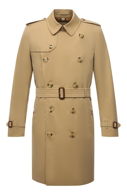 Мужской хлопковый тренч BURBERRY бежевого цвета по цене 217000 руб., арт. 8045859 | Фото 1