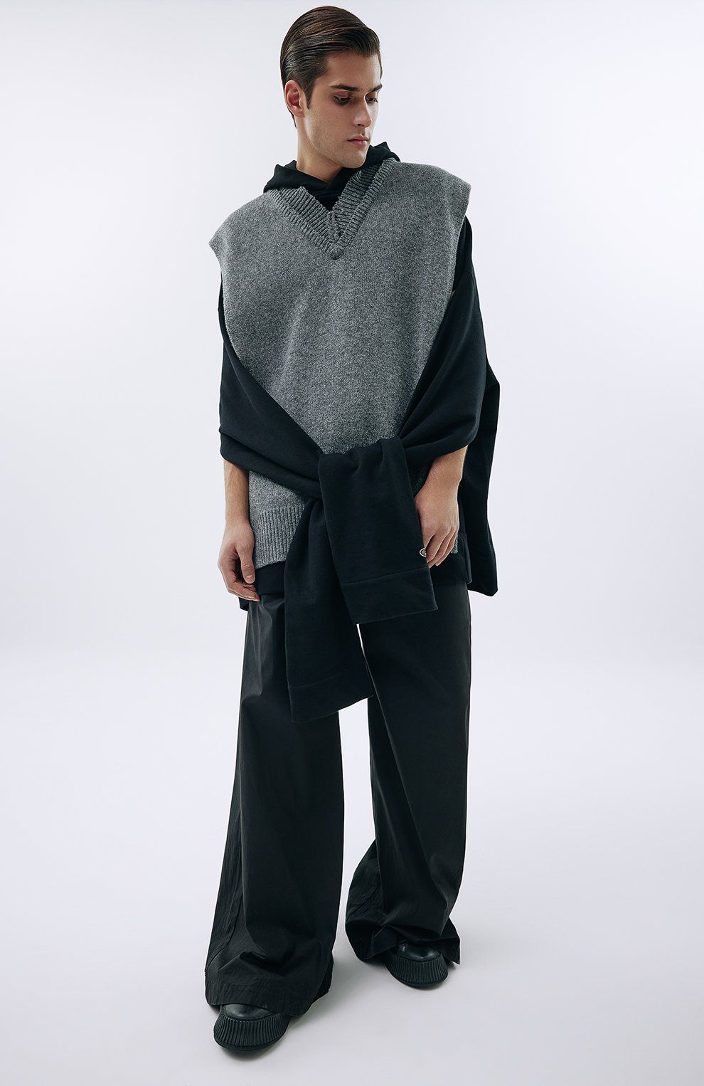 Мужской черный хлопковое худи rick owens x champion RICK OWENS купить в ...