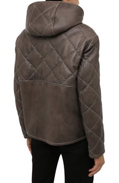 Мужская кожаная куртка ZILLI хаки цвета, арт. MAW-KYLE0-01985/0003 | Фото 4 (Кросс-КТ: Куртка; Рукава: Длинные; Мужское Кросс-КТ: утепленные куртки, Кожа и замша; Материал сплава: Проставлено; Материал внешний: Натуральная кожа; Драгоценные камни: Проставлено; Длина (верхняя одежда): Короткие; Стили: Кэжуэл)