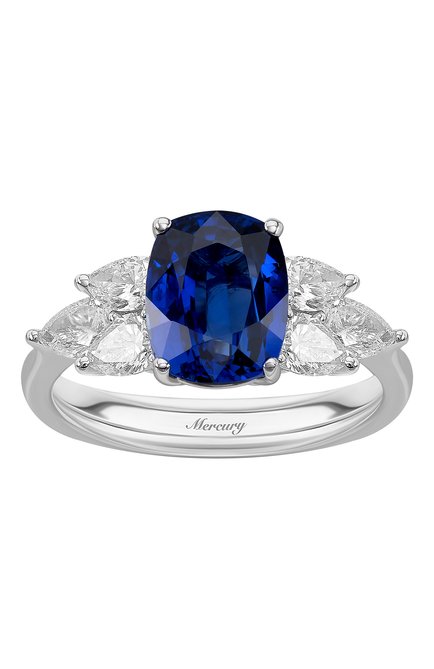 Женские кольцо MERCURY бесцветного цвета, арт. MR20469WSD | Фото 2 (Материал сплава: Белое золото; Драгоценные камни: Бриллианты)