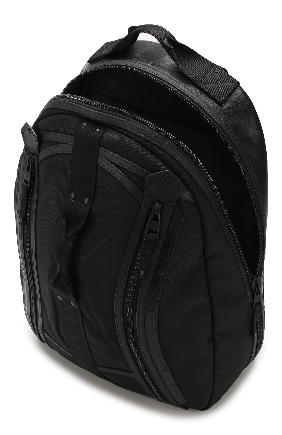 Мужской рюкзак ALEXANDER MCQUEEN черного цвета, арт. 601151/HV21K | Фото 4 (Ремень/цепочка: На ремешке; Материал: Текстиль; Стили: Кэжуэл; Статус проверки: Проверена категория; Размер: large)